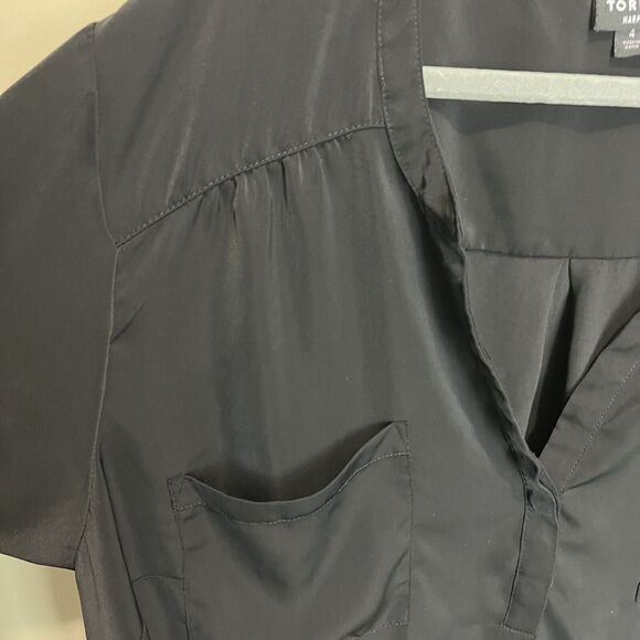 Torrid Black Harper Studio Crepe de Chine Flutter Short Sleeve Plus Size 4X 26 - Picture 6 of 9